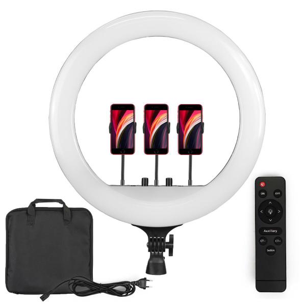 Imagem de Ring Light Profissional LED 45cm + 3 Suportes Celular - RL18