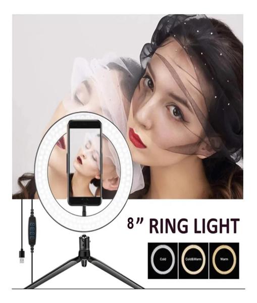 Imagem de Ring Light Selfie Anel com Mini Tripe Led 10 Polegadas Profi