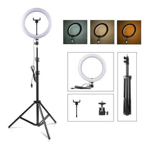 Imagem de Ring Ligth Luz Led 10 Pol. Completo Tripé Suporte Celular