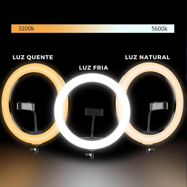 Imagem de Ringlinght Led Luz Flash Estudio Profissional Com Tripe 210M