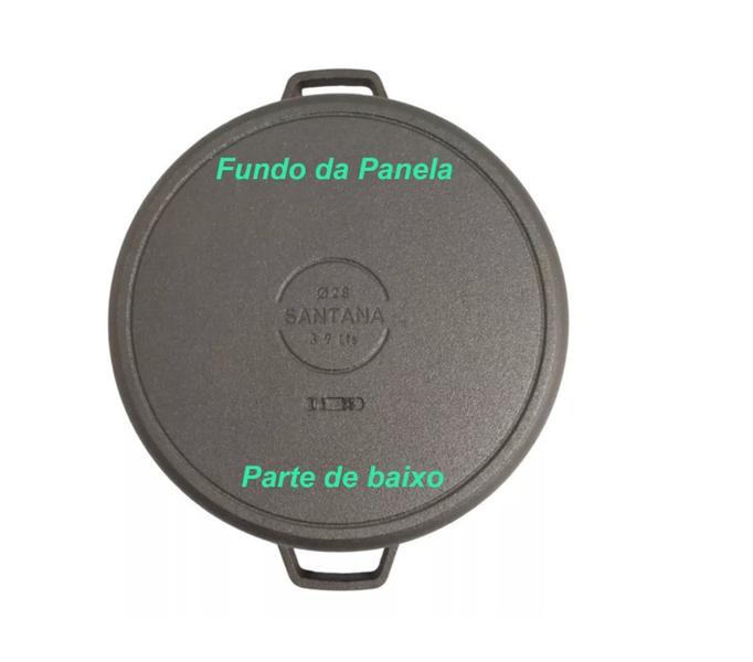 Risoteira Panela De Ferro 28cm 3,9litros Com Tampa De Vidro - Santana Imagem de Risoteira Panela De Ferro 28cm 3,9litros Com Tampa De Vidro