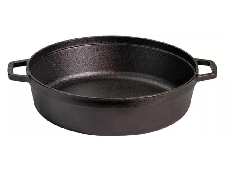 Risoteira Panela De Ferro 28cm 3,9litros Com Tampa De Vidro - Santana Imagem de Risoteira Panela De Ferro 28cm 3,9litros Com Tampa De Vidro