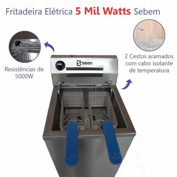 Imagem de Ritadeira Elétrica Industrial De Pe Pedestal 15L Sebem 220V