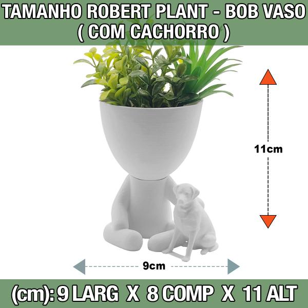 Imagem de Robert Plant (Bob) com Cachorro - Vaso Decorativo