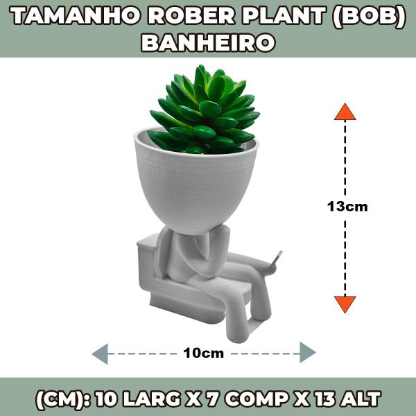 Imagem de Robert Plant (Bob) no Banheiro - Vaso Decorativo