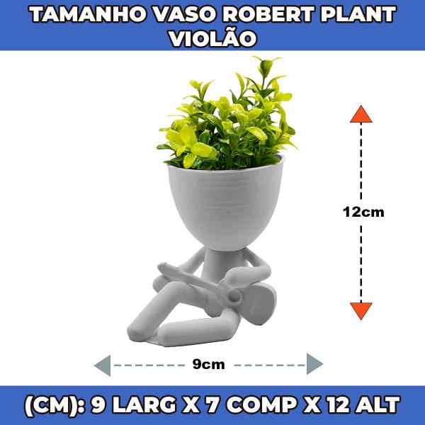 Imagem de Robert Plant (bob) Tocando Violão - Vaso Decorativo 18 Cores