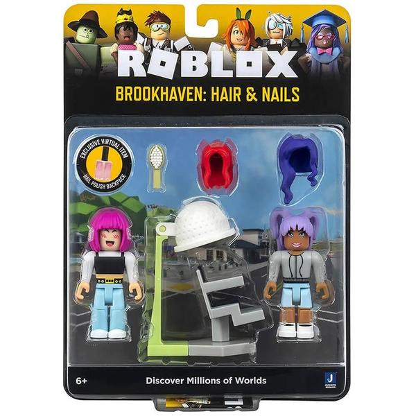 Imagem de Roblox 2 figuras 7cm brookhaven hair and nails sunny