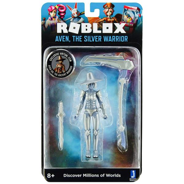 Imagem de Roblox Boneco Articulado Aven Guerreira Prateada 10cm Sunny