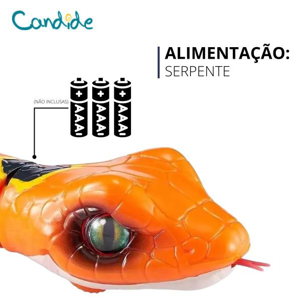 Imagem de Robô Alive Serpente Cobra Rastejante Eletrônica Candide 1121