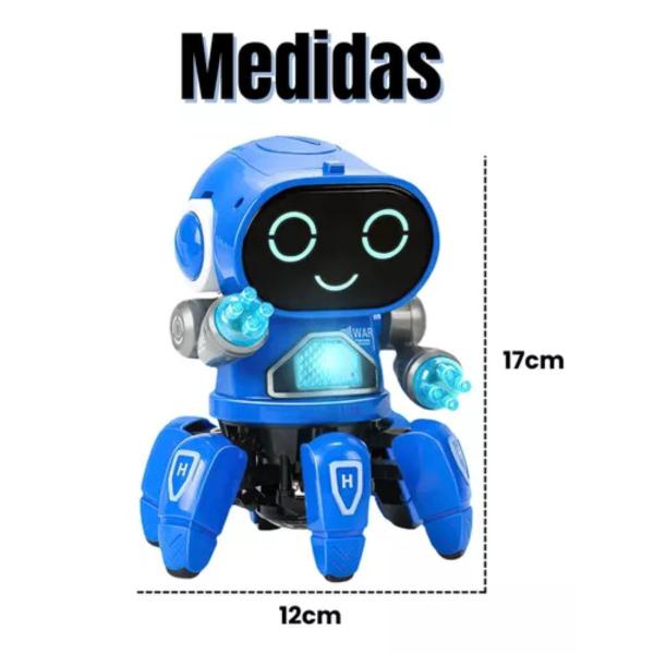 Robô Aranha Azul - Dança Brinquedo com Som e Luz - Presente - King Imagem de Robô Aranha Azul - Dança Brinquedo com Som e Luz - Presente