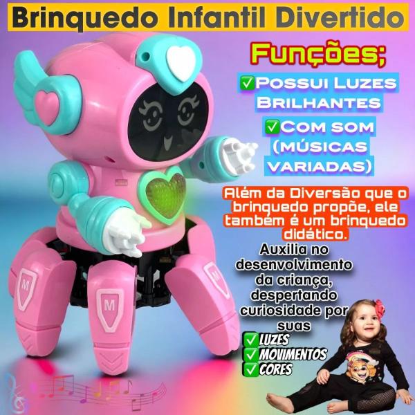 Imagem de Robo Aranha Dança Brinquedo Som Luz Menino Menina Presente