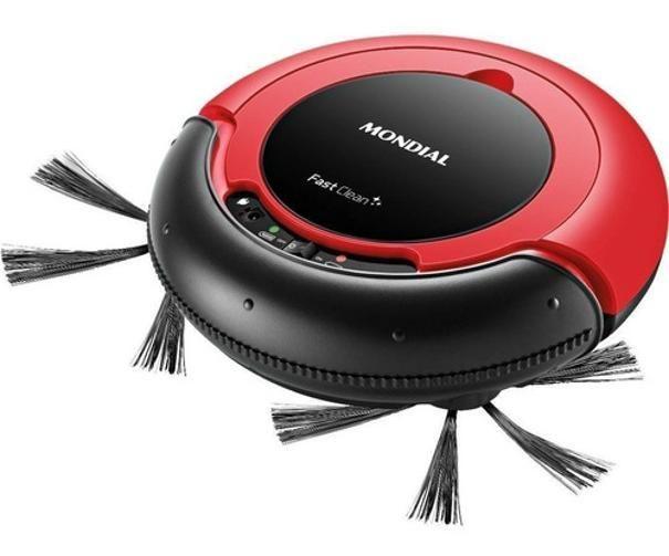 Imagem de Robô Aspirador Bivolt - Mondial - Vermelho/Preto - 110V/220V