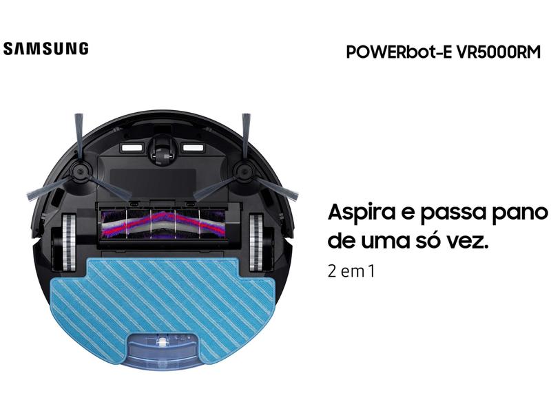 Imagem de Robô Aspirador de Pó Inteligente Samsung POWERbot-E VR5000RM 55W com Wi-Fi