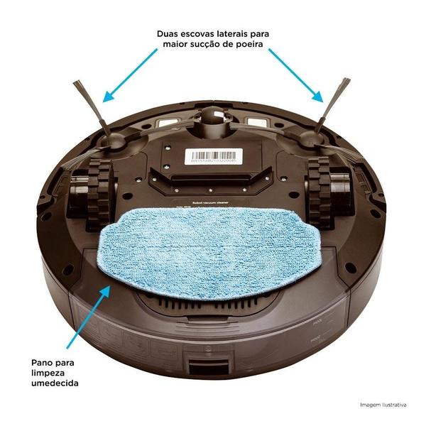 Imagem de Robô Aspirador De Pó KaBuM! Smart 700, Preto - KBSF003