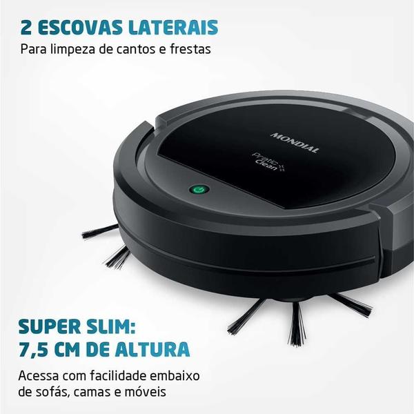 Imagem de Robô Aspirador De Pó Mondial Pratic Clean Rb-11 Cinza Bivolt