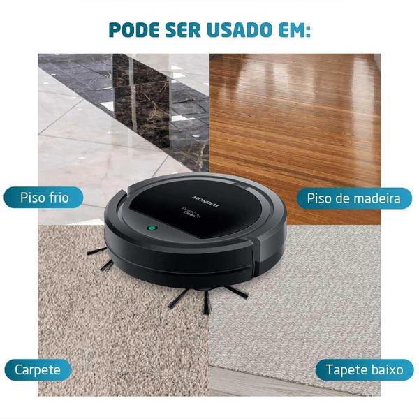 Imagem de Robô Aspirador de Pó Mondial Pratic Clean RB-11 Cinza Bivolt