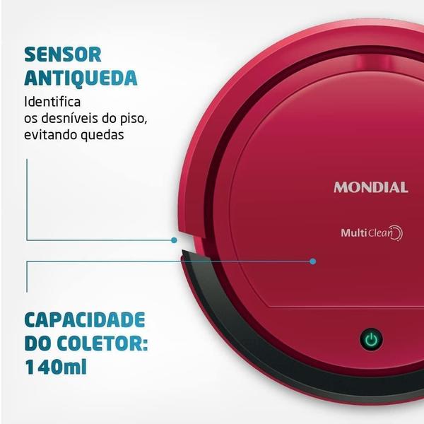 Imagem de Robô Aspirador De Pó Mondial Rb-09 Bivolt + Pano De Limpeza