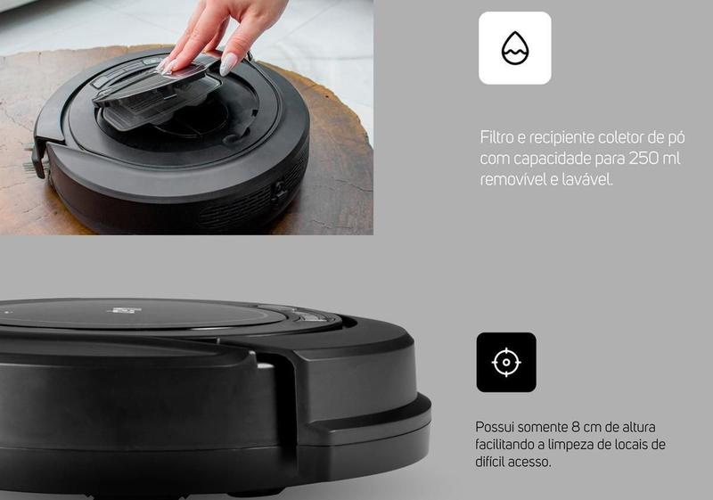 Imagem de Robô Aspirador E Passa Pano Wap Robot W90 Preto Bivolt