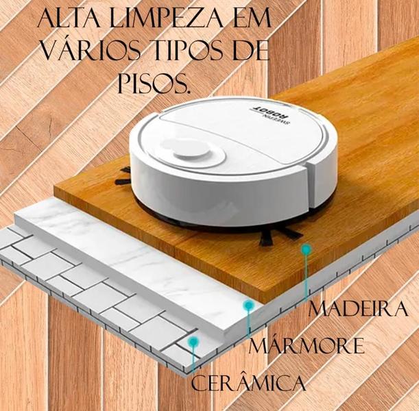 Imagem de Robô Aspirador Elétrico Automático De Pó Limpa Casa