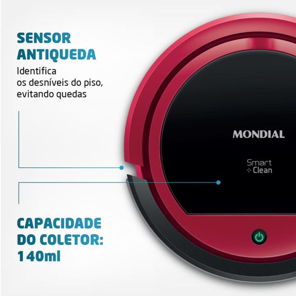 Imagem de Robô aspirador Mondial RB-07 vermelho e preto 110V/220V