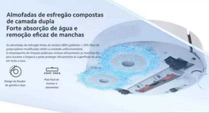 Imagem de Robô Aspirador S10+ Robot Vacuum e Esfregação Almofada Dupla Branco Bivolt