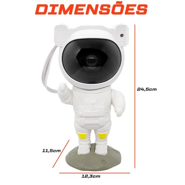 Imagem de Robo Astronauta Luminaria Led Projetor Galaxia Nebulosa Ceu Estrelado Galaxy Night Original C/Nf