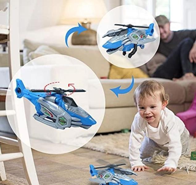 Imagem de Robo Brinquedo Dinossauro Helicóptero com luz e som