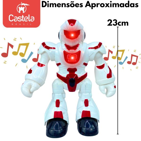 Imagem de Robô Brinquedo Infravermelho Dança Gira Se Movimenta C/ Sons & Luz Vermelho - Castela