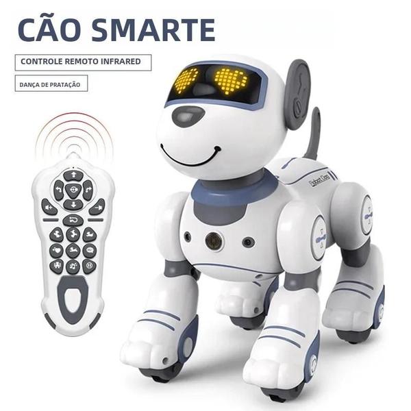 Imagem de Robô Cachorro Programável com Comando de Voz e Touch - Brinquedo Interativo com Música e Stunts