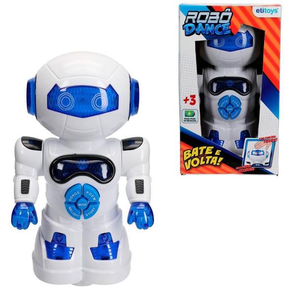 Robô Dance Bate E Volta C Luz E Musical - Etitoys Imagem de Robô Dance Bate E Volta C Luz E Musical - Etitoys