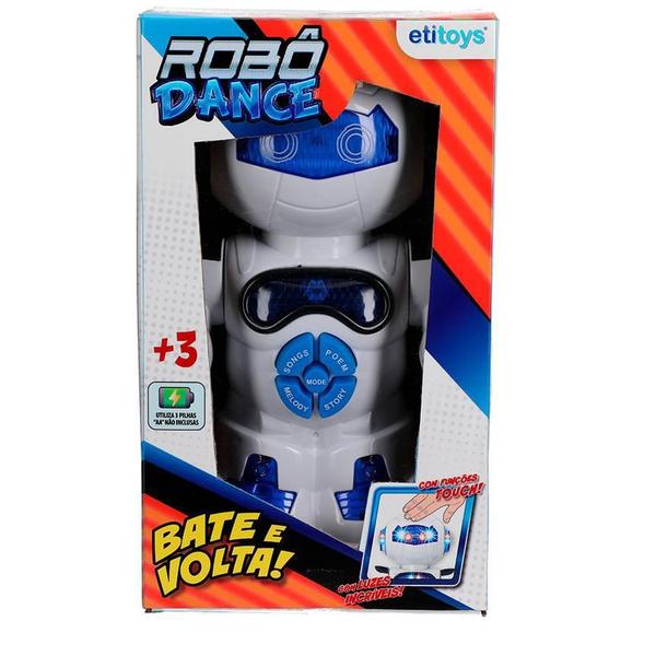 Robô Dance Bate E Volta C Luz E Musical - Etitoys Imagem de Robô Dance Bate E Volta C Luz E Musical - Etitoys