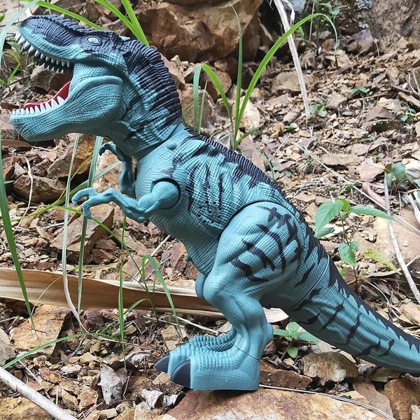 Imagem de Robô Dinossauro Andando com Spray, Luz e Som - Brinquedo Educativo