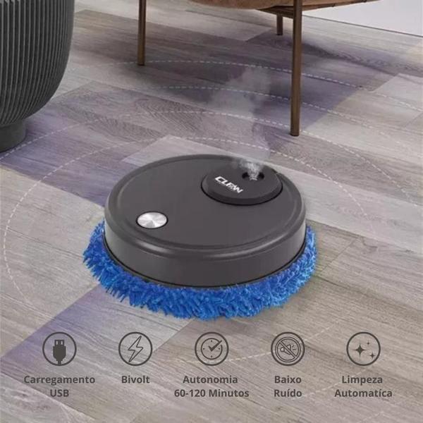 Imagem de Robô Faxineiro Automático para Limpeza de Chão com Função de Passa Pano