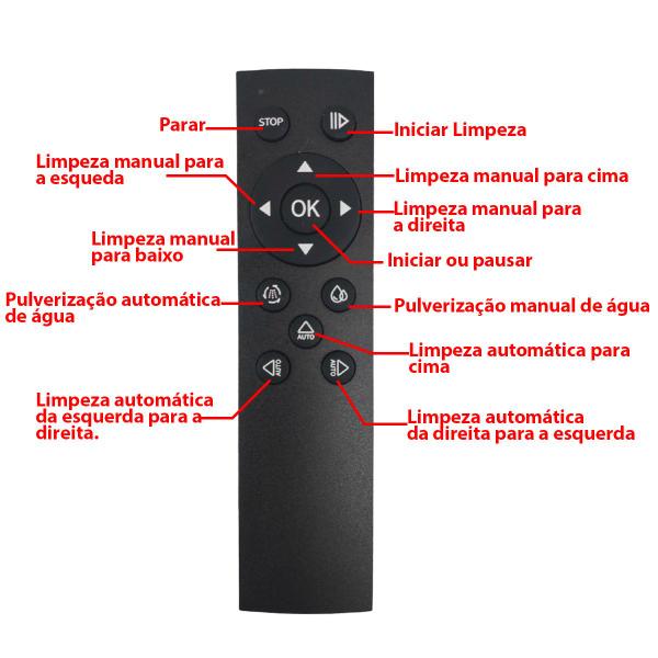 Imagem de Robo Inteligente Limpador Vidro Controle Reservatorio Limpa Janela Vidraça Vitrine Azulejo Box Antiqueda 90W Resistente Predio Casa Loja