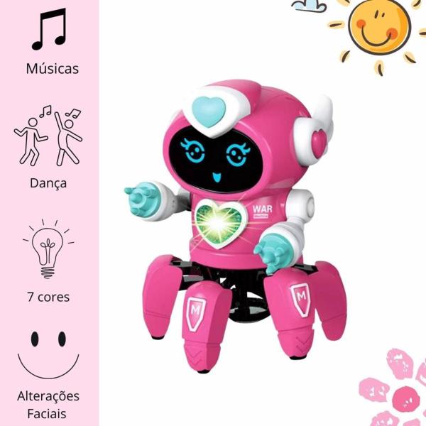 Imagem de Robô Lady Face Digital Infantil - Dançante com Som e Luz para Menina