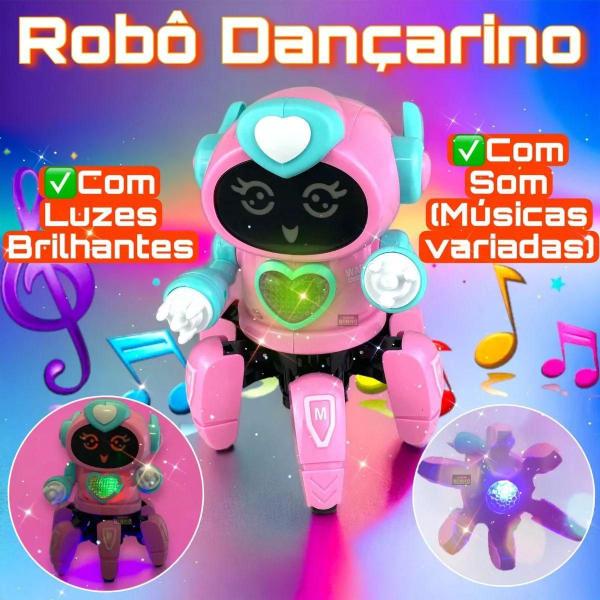 Imagem de Robô Lady Infantil Dançante Som Luz Brinquedo Rosa