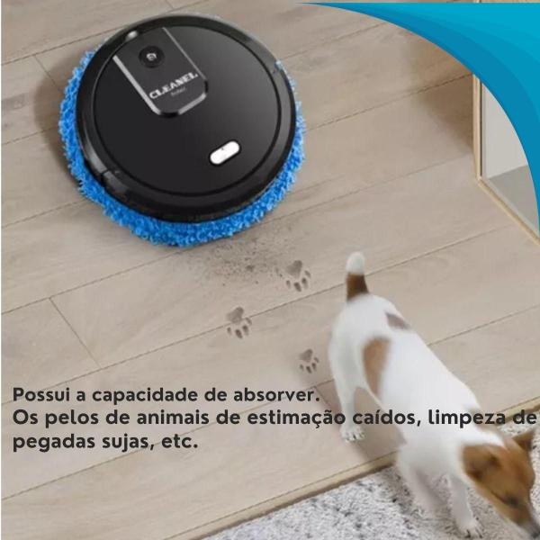 Imagem de Robo Limpeza Automática Varredor Doméstico Preto