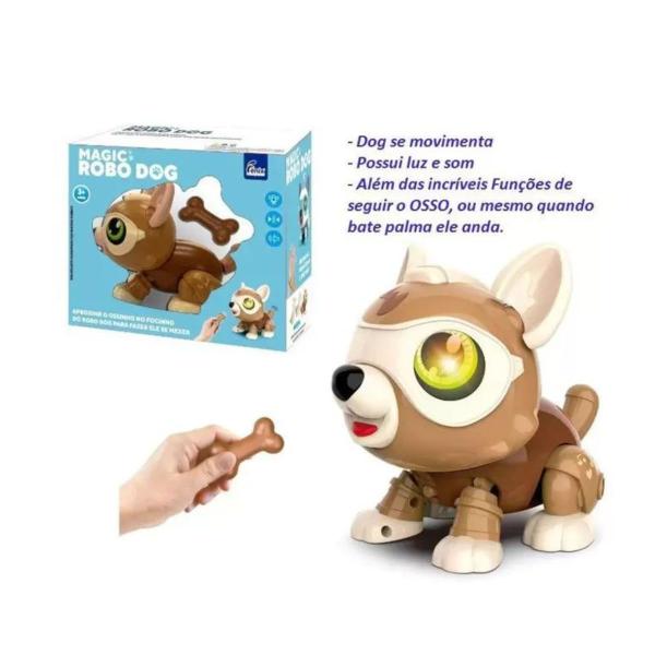 Imagem de Robô Magic Cachorro Marrom Fenix Dog-835 M