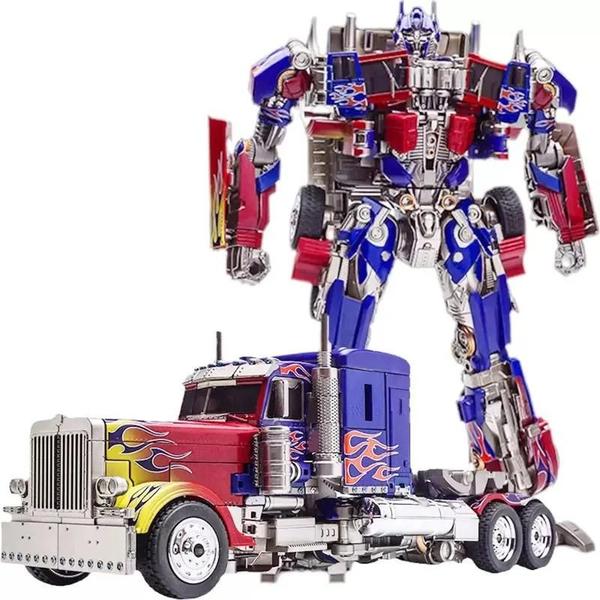 Imagem de Robô Optimus Prime Transformável 30cm - Brinquedo de Liga Metálica para Crianças