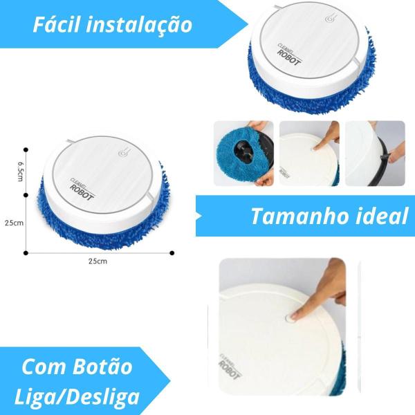 Imagem de Robô Passa Pano Limpador Inteligente Automático Esfregão-