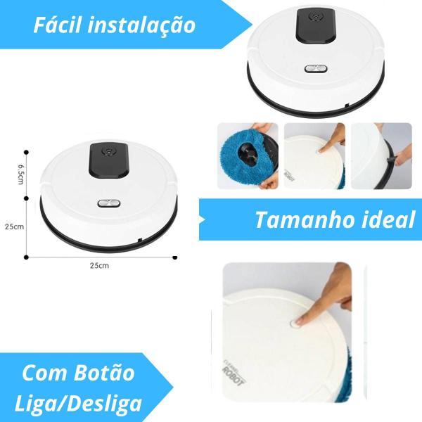 Imagem de Robô Passa Pano Limpador Inteligente Automático Esfregão- Entega Rápida