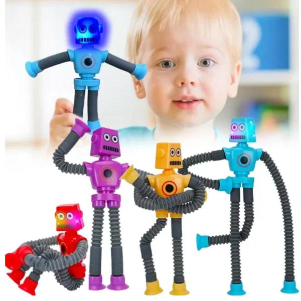 Imagem de Robo Pop It Estica, Puxa, Gruda com Luz LED - Brinquedo Sensorial