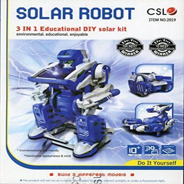 Imagem de Robo solar 3 em 1 transformers brinquedo montar tanque caminhao educativo robotica