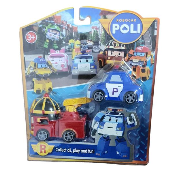 Imagem de Robocar Poli kit 12 Carrinhos De Fricção Coleção Infantil Menino Menina