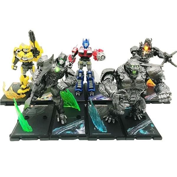 Imagem de Robôs Transformers Optimus Prime e Bumblebee - Figuras de Ação e Blocos de Montar