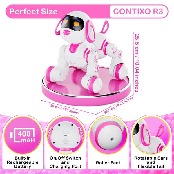 Imagem de Robot Dog Toy Contixo R3 com controle remoto interativo para crianças