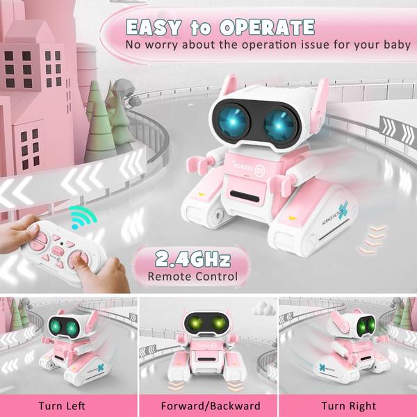 Imagem de Robot Toy OYMMENEY Remote Control LED Music Crianças de 3 a 9 anos