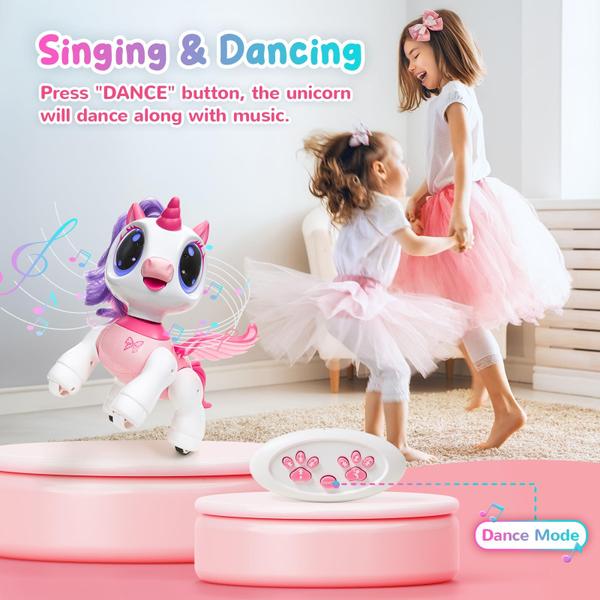 Imagem de Robot Toy SGILE Unicorn para meninas com música e dança e caminhada de 3 anos ou mais