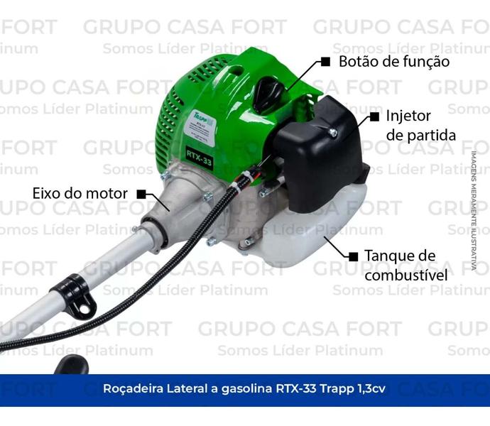 Imagem de Roçadeira Original Rtx 330 Trapp Motor Gasolina Com Injetor