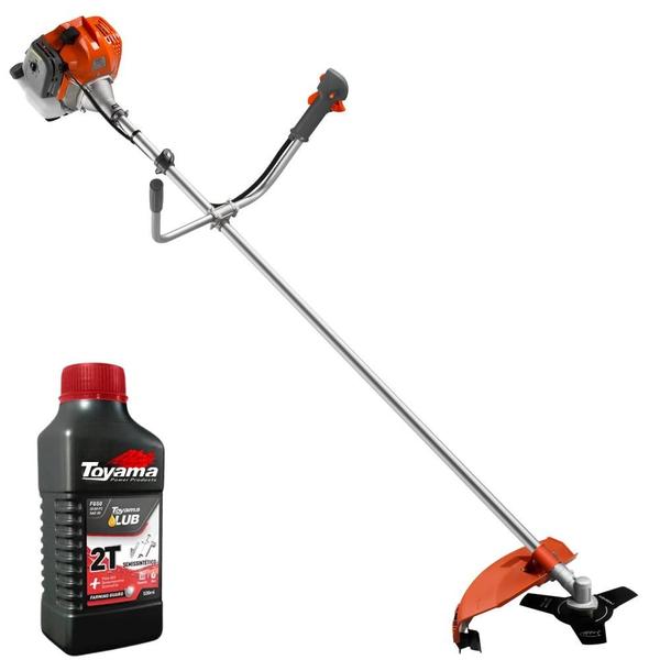 Imagem de Roçadeira Tekna RL430ACNTK Á Gasolina 2T 43cc 1,7HP Máquina Lateral de Cortar Grama Completa com Lâmina 3 Pontas + Carretel de Nylon + ÓLEO TOYAMA 2T Ideal Para Gramados e Jardins